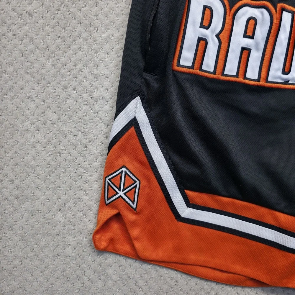 Rawgear‎ Athletic Basketball Shorts Mens Medium Black Orange Stitched Logo Gym